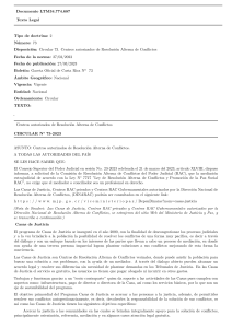 Circular Centros RAC Costa Rica: Resoluci&oacute;n de Conflictos