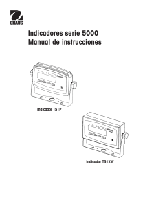 Manual de Instrucciones Indicadores OHAUS Serie 5000 (T51P, T51XW)