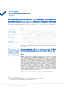 Actividad inmunoestimulante de Physalis angulata L. en ratas Holtzman
