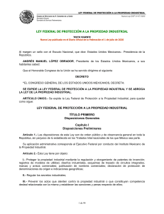 Ley Federal de Protecci&oacute;n a la Propiedad Industrial - M&eacute;xico