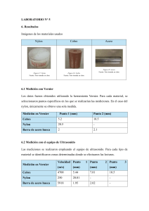 Laboratorio N&deg; 5: Medici&oacute;n de Materiales con Vernier y Ultrasonido