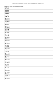 Actividades de Recuperaci&oacute;n de Matem&aacute;ticas: N&uacute;meros de Cuatro y Cinco Cifras