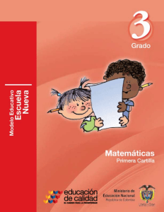 Matem&aacute;ticas 3er Grado: Primera Cartilla Escuela Nueva - Suma y Resta