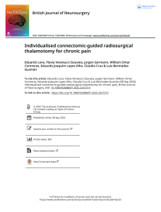 Connectomic-Guided Radiosurgical Thalamotomy for Chronic Pain