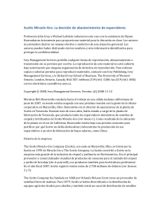 Scotts Miracle-Gro: Decisi&oacute;n de abastecimiento de esparcidores