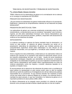 Estereotipos de G&eacute;nero y Violencia en el Noviazgo: Problema de Investigaci&oacute;n