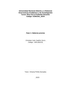 &Eacute;tica de la Profesi&oacute;n Docente: Saberes Previos y Retos Actuales