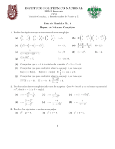 Ejercicios de Variable Compleja, Fourier y Z