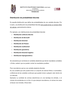 Distribuci&oacute;n de Probabilidad Discreta: Apuntes