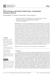 Social Norms & Family Child Labor: A Systematic Review