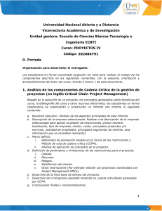PROYECTOS IV: Gesti&oacute;n de Cadena Cr&iacute;tica y Restricciones en Proyectos