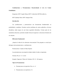 Combinaciones y Permutaciones: Gu&iacute;a Completa de Conteo y Probabilidad