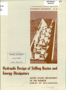 Hydraulic Design of Stilling Basins & Energy Dissipators