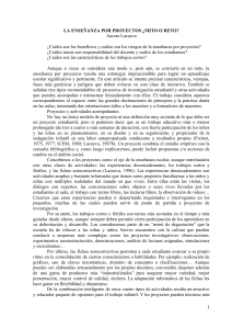 Ense&ntilde;anza por Proyectos: &iquest;Mito o Reto? Gu&iacute;a para Docentes