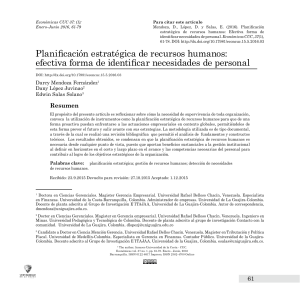 Planificaci&oacute;n estrat&eacute;gica de recursos humanos: identificar necesidades de personal