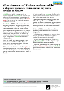 &iquest;Pues c&oacute;mo nos ven? Profesor mexicano y alumnos franceses: &iquest;Hay redes sociales en M&eacute;xico?