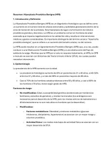 Hiperplasia Prost&aacute;tica Benigna (HPB) y Prostatitis: Resumen M&eacute;dico