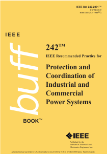 IEEE Std 242-2001: Protection & Coordination of Industrial Power Systems