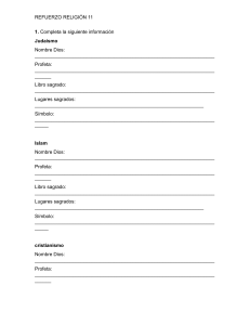Religiones Monoteístas: Judaísmo, Islam, Cristianismo