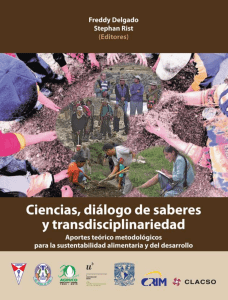 Ciencias, Di&aacute;logo de Saberes y Transdisciplinariedad: Sustentabilidad Alimentaria