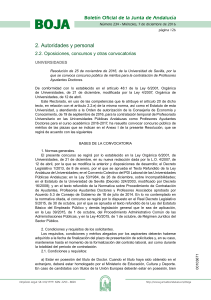 Concurso P&uacute;blico Profesor Ayudante Doctor - Univ. Sevilla