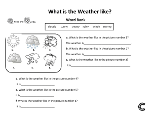 Weather & Days of the Week Worksheet for Kids