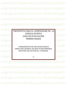 Gu&iacute;a de Evaluaci&oacute;n Lengua Escrita 1er Grado