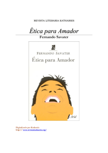 &Eacute;tica para Amador: Primer Cap&iacute;tulo - Revista Katharsis