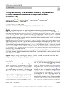 AIPI: Validating Chatbot Performance Instrument in Otolaryngology