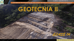 Geotecnia II: Esfuerzos en Suelos y Consolidación Unidimensional