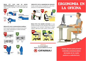 Ergonom&iacute;a en la Oficina: Gu&iacute;a de Posturas y H&aacute;bitos Saludables