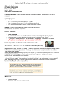 Plan de Sesión de Tutoría: Familia, Socialización y Valores en 6to Grado