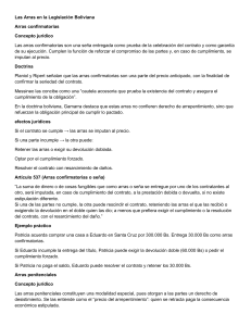 Arras en la Legislaci&oacute;n Boliviana: Confirmatorias vs. Penitenciales