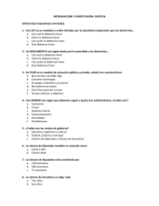 Cuestionario: Introducción y Constitución Política Mexicana
