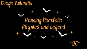 Portafolio de Lectura: Rimas y Leyendas de Diego Valencia