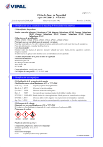 Ficha de Datos de Seguridad: Cemento Vulcanizante - Peligros y Seguridad