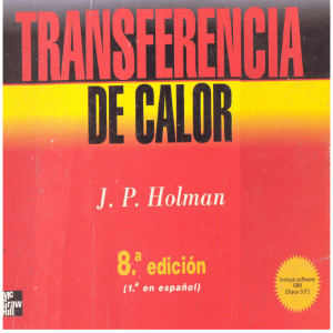 TRANSFERENCIA DE CALOR - J. P. Holman (8&ordf; Edici&oacute;n)