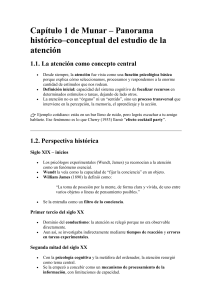 Atención: Panorama Histórico y Modelos Cognitivos