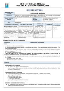 Sesi&oacute;n de Refuerzo: Problemas de Igualaci&oacute;n - 4to Grado