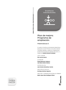 Matem&aacute;ticas 5: Plan de Mejora y Ampliaci&oacute;n para Primaria - Santillana