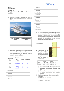 F&iacute;sica I: Magnitudes F&iacute;sicas, Medida y Unidades (Semana 01)