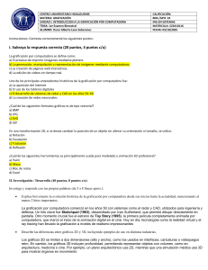 Examen de Graficaci&oacute;n por Computadora: Introducci&oacute;n y Conceptos