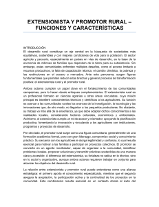 Extensionista y Promotor Rural: Funciones y Caracter&iacute;sticas