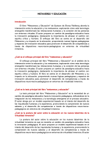 Metaversos y Educaci&oacute;n: Innovaci&oacute;n Pedag&oacute;gica y Virtualidad Inmersiva