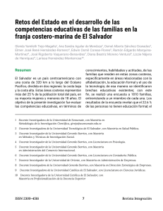 Competencias Educativas en la Costa de El Salvador