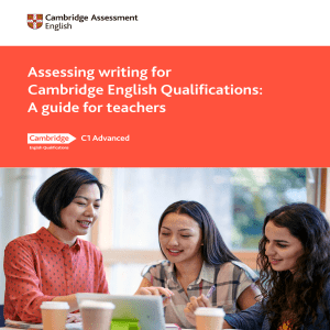 Assessing Writing for Cambridge C1 Advanced: A Teacher's Guide