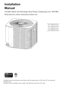Advantage Outdoor Unit Installation Manual
