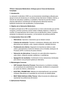 Valoraci&oacute;n Multicriterio: Enfoque para Decisiones Complejas y M&eacute;todos