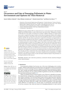 Emerging Pollutants in Water: Occurrence, Fate, Removal Options Review