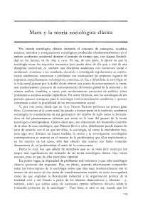 Marx y la Teor&iacute;a Sociol&oacute;gica Cl&aacute;sica: Or&iacute;genes, Cr&iacute;ticas y Debates